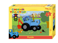 Пазлы   35 элементов  270*180мм  "Синий трактор" (Биг Папа)