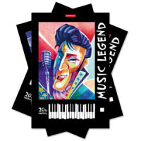 Тетрадь для нот А4 24л., вертик., скоба "Music Legend"