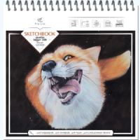 Скетчбук 250*250мм  50л., гребень, 200гр/м2, "QUADRO BIGGER" ДЛЯ МАРКЕРОВ, жёсткая подложка