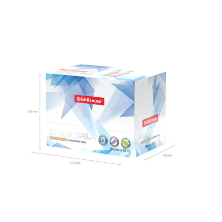 Клей канцелярский  Crystal  50мл ЕК прозрачный с аппликатором