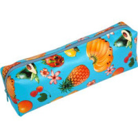 Пенал-косметичка (200*70*35) молния, кожзам  Summer", с рисунком , 3 дизайна