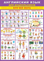 Плакат 50*70см "Английский язык"  для дошкольников