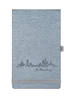 Записная книжка А5  96л., кожзам "Reporter. Темно-серый. Saint Petersburg" резинка