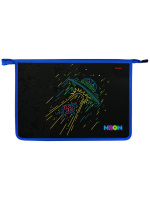 Папка д/тетрад. А4 (336*244*10) молния сверху, пластик+картон "Neon"