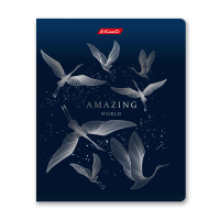 Тетрадь А5  96л кл. Светоч "Удивительная" мат.лам., тисн.фольгой