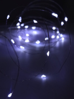Гирлянда электрическая проволока 20м, 200LED, USB, с пультом, холодный свет