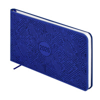 Планинг дат. 2026г 150*87мм 64л., кожзам., мягк.пер. "Виннер синий" ляссе