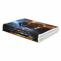 Тетрадь А5 48л кл. Феникс+ "Огненный байк" выб.твин-лак, бел.100%