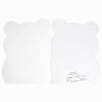 Блокнот 180*255мм  40л скоба "Радостная панда" точка, фигурн.вырубка