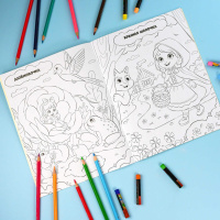 Раскраска "Раскраска с наклейками. Любимые сказки " А4 16стр.