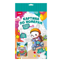 Картина по номерам на картоне 20*30см "Коала с арбузом"