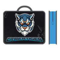 Папка А4 (330*260*75) с ручками, молния, пластик "Cybertiger"