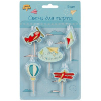 Свечи для торта "Самолётики" 5 шт
