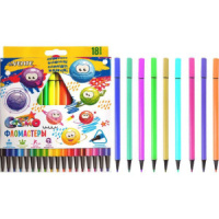 Фломастеры  18цв "deVENTE. Trio", трехгранные, вент. колпачок, подвес