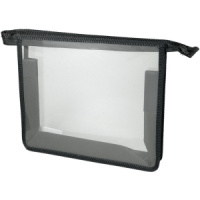 Папка д/тетрад. А5 1отд. на молнии сверху   Офис. б/цв Чёрная