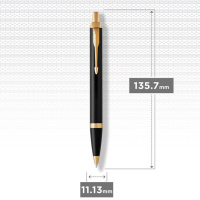 Parker IM Core Шариковая ручка K321 Metal Black GT M синие чернила