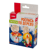 Роспись игрушки Магниты "С Рождеством!"