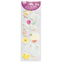 Набор наклеек объемные "Единороги и друзья" 22*8см ассорти