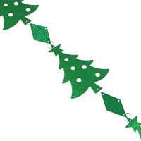 Декоративная фольгированная гирлянда 110см "Елки" ассорти