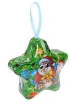 Подвесное украшение  8см "Звездочка" металл, с предсказаниями