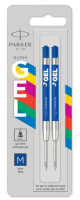 Parker Стержень гелевый синий, 0,7мм 2шт. на блистере