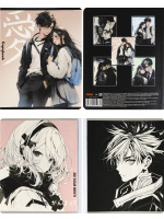 Тетрадь А5 48л кл. Проф-Пресс "Пары в стиле аниме" лен, белизна 100%