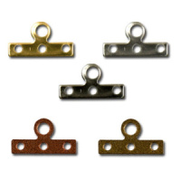 Коннектор (держатель) для нитей 7*14мм под золото 5 шт/уп