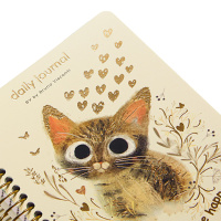 ЕЖЕДНЕВНИК НА ЗОЛОТОМ ГРЕБНЕ «CUTE DIARY» А6, BV, 136 Л, "МИЛЫЙ КОТИК"