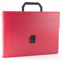 Портфель 13 отд. с ручкой и замком, красный