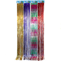 Дождик 100мм*1м, ПВХ, 2 шт, цветной, голографический, 4 цвета