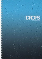 Тетрадь А4  80л кл. гребень Hatber "Drops" глянц.лам.