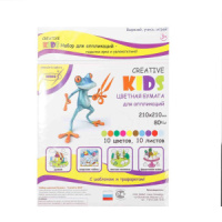 Цветная бумага А4 10цв.10листов двусторонняя Creative Kids  "Домик"
