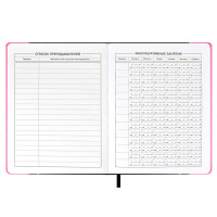 Дневник универсальн. обл. кожзам, тв.пер. "Неон розовый" софт-тач, ляссе, 48 л.
