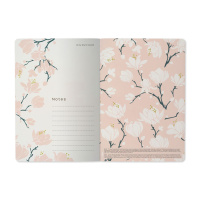 Записная книжка А5  40л. картон, мягк.пер. "Flora. Магнолия" кл.