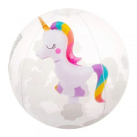 Мяч пляжный 40см ПВХ с фигуркой внутри, ассорти