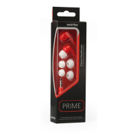 Наушники внутриканальные Smartbuy Prime, красные, динам.10мм, плоск.каб., 3 пары силик.вставок