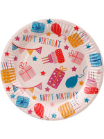 Набор для праздника "С днём рождения" тарелка 6 шт, стаканы 6 шт, колпаки 6 шт