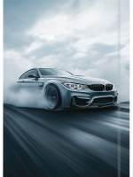 Блокнот А6 7БЦ  96л "Дерзкий автомобиль - 1" кл., глянц.лам.