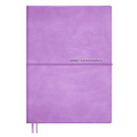 Ежедневник дат. 2026г А6 128л., кожзам, мягк.пер. "Шеврет сиреневый" резинка, тисн.фольгой, ляссе