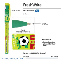 Ручка шар. BV "FreshWrite. Boots. Футбол. Чемпионы. Бразилия" синяя, 0,7мм*