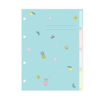 Разделители для тетрадей на кольцах А5, 4л. "Juice party"