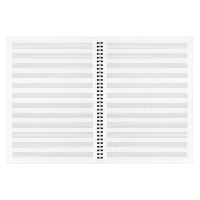 Тетрадь для нот А4 32л., вертик., гребень "Скрипичный ключ" мат.лам.