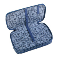 Пенал 3 отд. (205*125*55) молния, лам.картон "Серый котенок на полу"