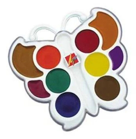 Акварельные краски 10цв. Бабочка, медовые, фигурн. п\упак, б\к