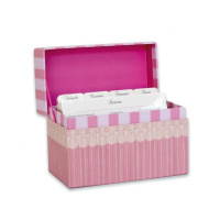 Карточки для записи кулинарных рецептов "Десертная" 93*170*122мм, 100 карточек, 16 разделителей