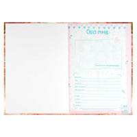 Анкета для друзей А5 128л., 7БЦ "Цветочный кот" глянц.лам., тисн.фольгой