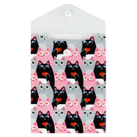 Конверт на кнопке  с рисунком А6 (158*114мм) Котики