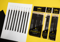 Набор карандашей  6 шт ВКФ "Проект" 2М, М, ТМ, Т, 2Т, в ОПП пакете