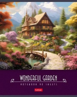 Тетрадь А5  96л кл. Hatber "Дивный сад" мат.лам., тисн., бел.100%