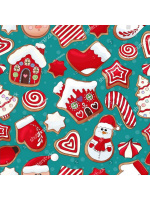 Набор упаковчной бумаги "Новогоднее чудо. Ассорти" 100*70см